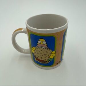 Vintage 2006 The Simpsons Homer Simpson Mug - Chef & Burger Graphics